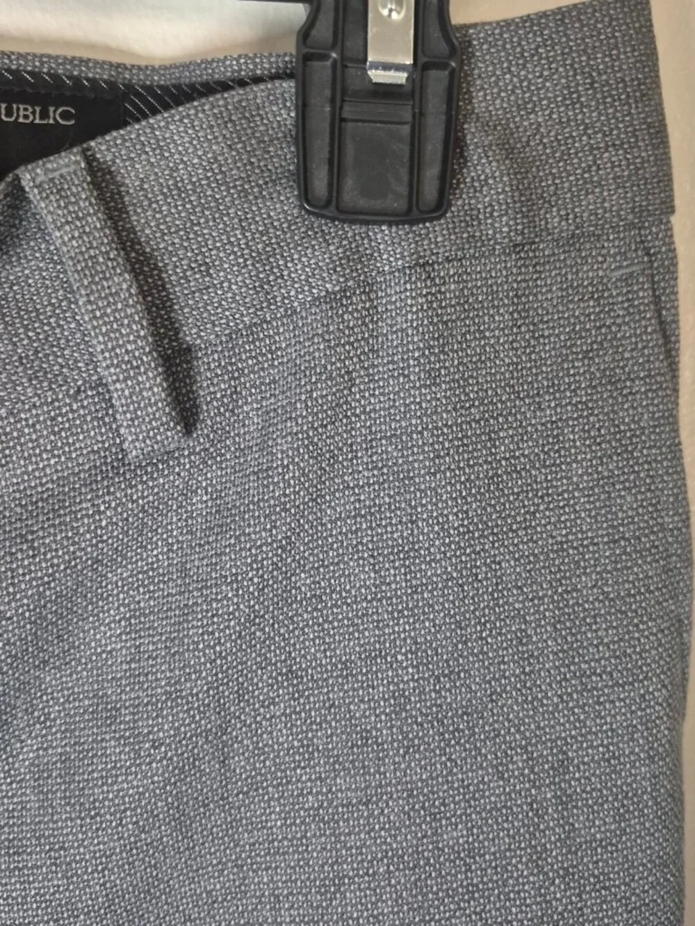 Banana Republic Slim Fit Dress Pants Men's 33x32 Grey Flat Front